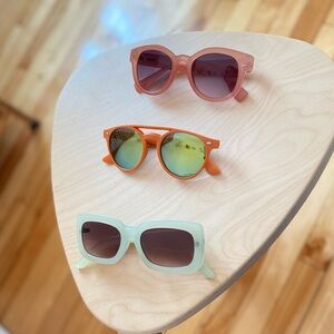 Trendy Sunglasses Trio in Pastel and Bright Hues